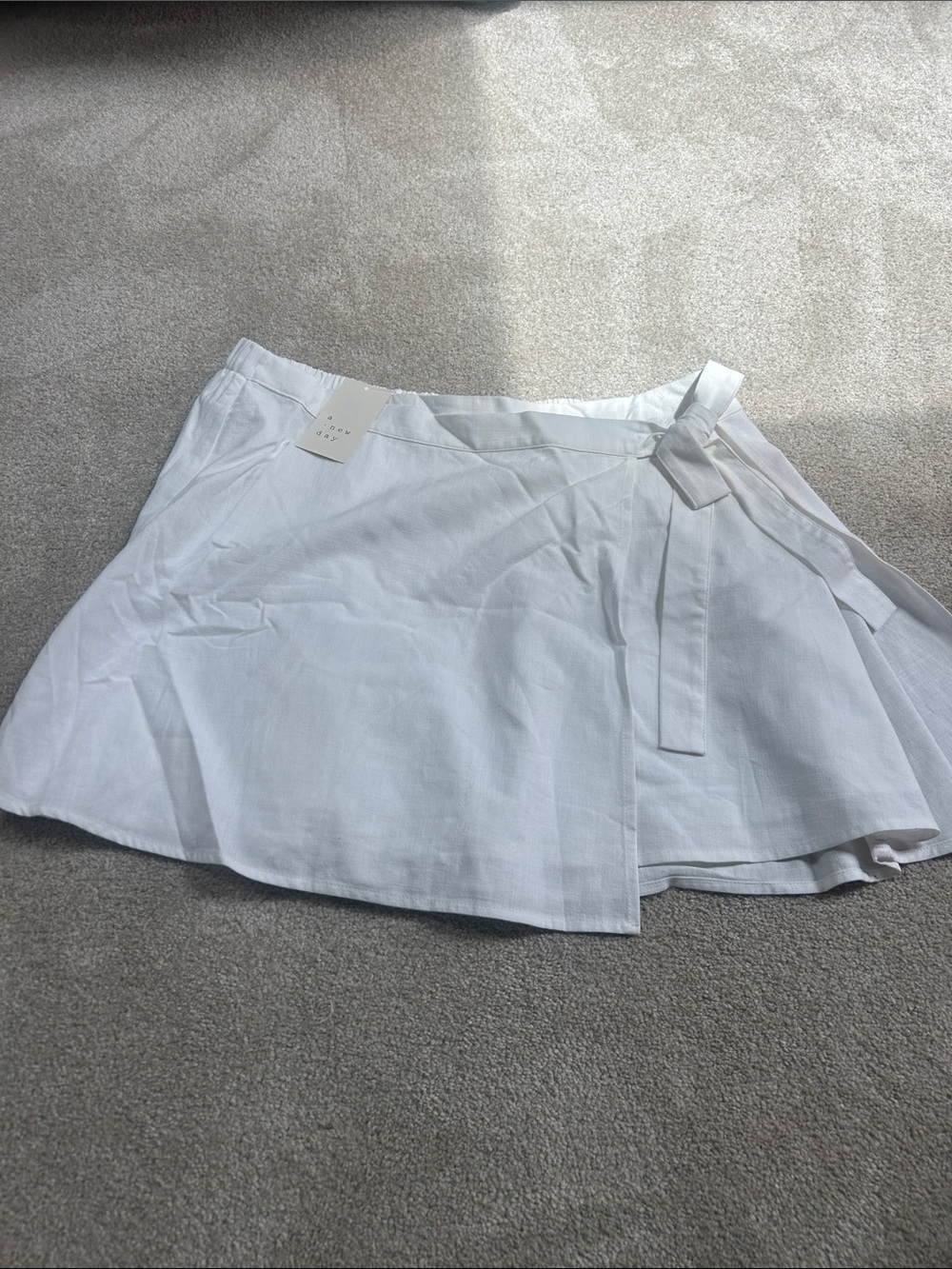 a new day White Wrap Mini Skirt with Tie